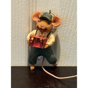Mouse Christmas Tree Ornament Holding Tool Box Kurt Adler Hole In The Wall Gang